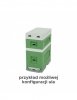 6-frame hive  - Dadant - painted (green - gray)